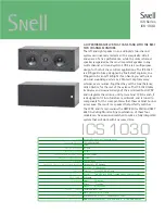 Snell ICS 1030 Specification Sheet preview