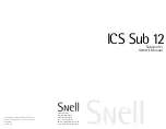 Предварительный просмотр 1 страницы Snell ICS Sub 12 Owner'S Manual