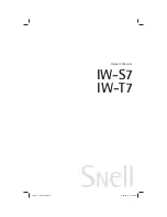 Snell IW-T7 Owner'S Manual preview