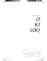 Snell J7 Owner'S Manual preview