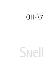 Preview for 1 page of Snell OH-R7 Owner'S Manual