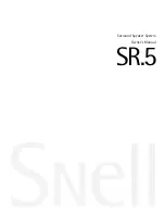 Preview for 1 page of Snell SR.5 Surround Owner'S Manual