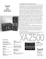 Snell XA 2500 Specification Sheet preview