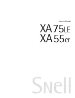 Preview for 1 page of Snell XA 55cr Owner'S Manual