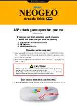 Preview for 1 page of SNK NEOGEO Arcade Stick PRO Manual