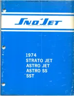 Sno Jet astro jet 1974 User Manual preview