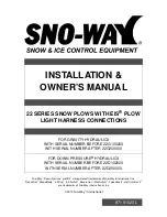 Sno-Way 22 Series Installation & Owner'S Manual preview