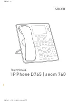 Предварительный просмотр 1 страницы Snom D765 User Manual