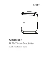 Предварительный просмотр 1 страницы Snom M100 KLE Quick Installation Manual