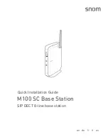 Предварительный просмотр 1 страницы Snom M100 SC Base Station Quick Installation Manual