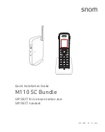 Snom M110 SC Bundle Quick Installation Manual предпросмотр