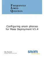 Snom Mass Deployment V3.4 Frequently Asked Questions Manual preview