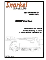 Preview for 1 page of Snorkel EPV Series Operator'S Manual