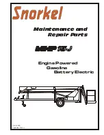 Предварительный просмотр 1 страницы Snorkel MHP 15 J Maintenance And Repair Parts Manual