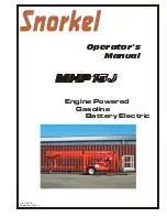 Preview for 1 page of Snorkel MHP 15J Operator'S Manual