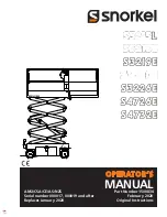 Snorkel S3215E Operator'S Manual preview