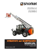 Snorkel SR1054 Operator And  Maintenance Manual preview