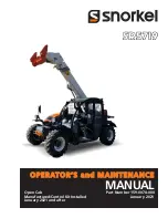 Preview for 1 page of Snorkel SR5719 Operator And  Maintenance Manual