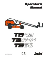 Snorkel TB42 Operator'S Manual preview