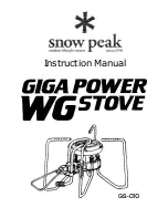 Snow Peak GigaPower WG STOVE Instruction Manual preview