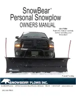 Snowbear Personal Snowplow Owner'S Manual preview