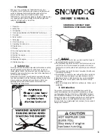 Предварительный просмотр 1 страницы SNOWDOG STANDARD B10 Owner'S Manual