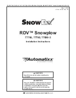 SnowEx RDV 77790 Installation Instructions Manual preview