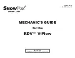 SnowEx RDV V-Plow Mechanic'S Manual preview