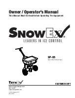 SnowEx SP-65 Owner'S/Operator'S Manual preview