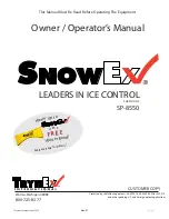 SnowEx SP-8550 Owner'S/Operator'S Manual preview