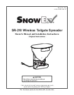 SnowEx SR-210 Owner'S Manual And Installation Instructions preview