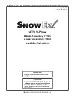 SnowEx UTV V-Plow Series Installation Instructions Manual preview