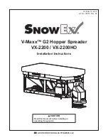 SnowEx V-Maxx G2 VX-2200 Installation Instructions Manual preview