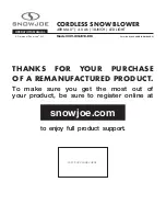 Предварительный просмотр 1 страницы SNOWJOE 24V-AJC-LTE-RM Operator'S Manual