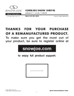 SNOWJOE 24V-SS13-RM Operator'S Manual preview