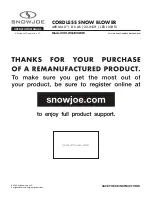 SNOWJOE 24V-X2-SB22-RM Operator'S Manual preview