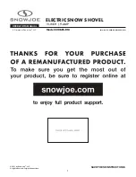 SNOWJOE 320E-ES-RM Operator'S Manual preview