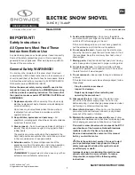 SNOWJOE 323E Operator'S Manual preview