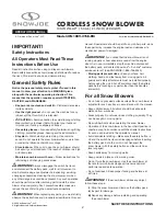 Preview for 2 page of SNOWJOE iON100V-21SB-RM Operator'S Manual