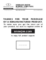 SNOWJOE iON15SB-CT-RM Operator'S Manual preview