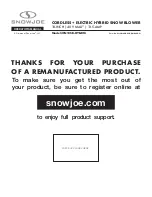 SNOWJOE iON18SB-HYB-RM Operator'S Manual preview