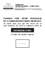 SNOWJOE iON24SB-CT-RM Operator'S Manual preview