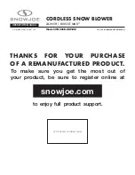 SNOWJOE iON24SB-XRP-RM Operator'S Manual preview