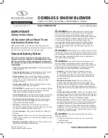 SNOWJOE iON8024-XR Operator'S Manual preview