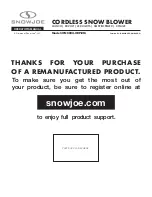 SNOWJOE iON8024-XRP-RM Operator'S Manual preview