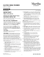 Preview for 1 page of SNOWJOE Martha Stewart MTS-EHT22 Operator'S Manual