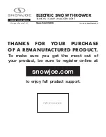 SNOWJOE SJ622E-RM Operator'S Manual preview