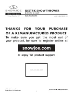 SNOWJOE SJ626E-RM Manual preview