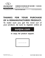 SNOWJOE Sun Joe 24V-WSB-LTE-GRY-RM Operator'S Manual preview