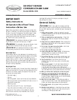 Preview for 1 page of SNOWJOE Sunjoe 20ViON-CS10 Operator'S Manual